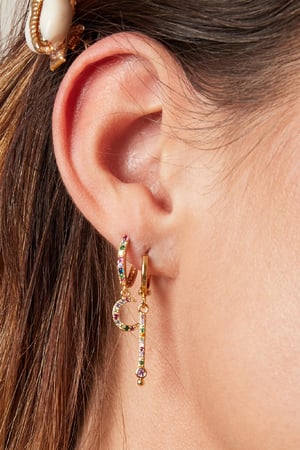 Earrings Bar Rhinestones Argenté Cuivré h5 Image2